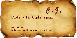 Czédli Györgyi névjegykártya