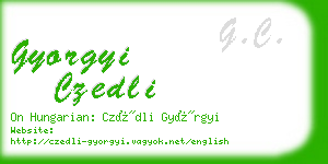 gyorgyi czedli business card